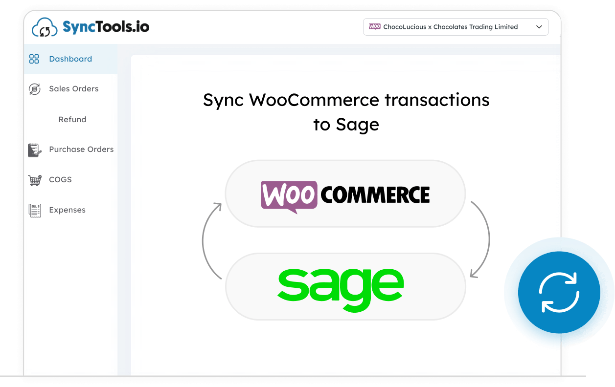 Sync WooCommerce transactions to Sage
